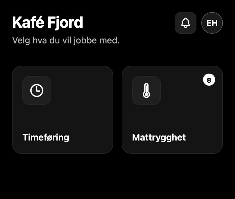 The app’s home screen. The number shows open rounds for today.